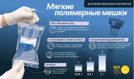 Полимерные мешки для инфузионных растворов